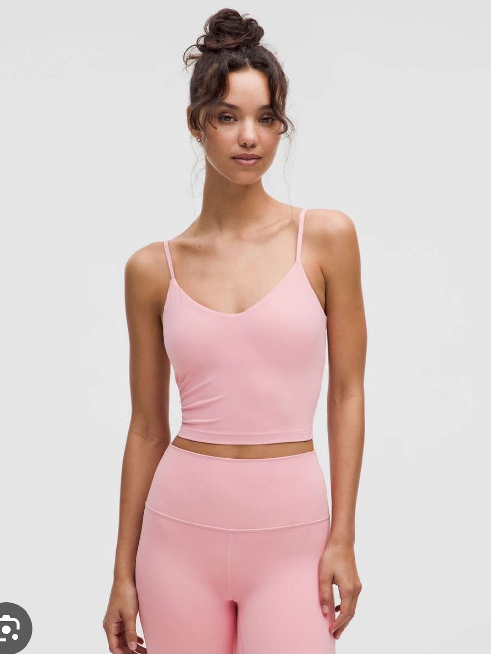 lululemon Align Pink Cropped Cami Tank Top